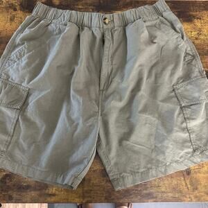 Vintage OP cargo shorts men’s size large green khaki elastic waist ocean pacific
